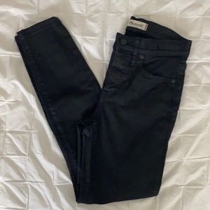 Madewell Black Coated Skinny Jeans